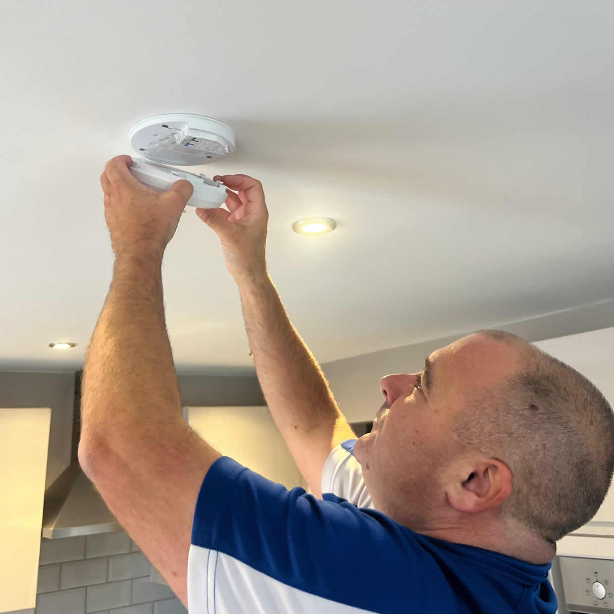 Smoke alarm providing fire safety protection in a Sunderland home